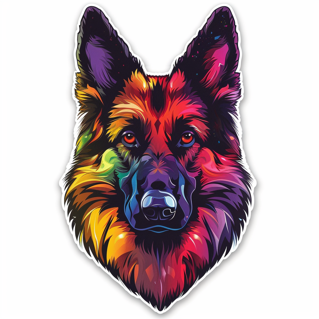 German Shepherd Dog Vinyl Decal Sticker for Car, Laptop, Tumbler and more # F011352