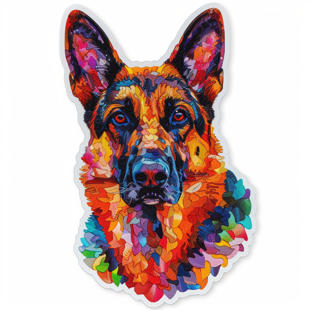 German Shepherd Dog Vinyl Decal Sticker for Car, Laptop, Tumbler and more # F011392