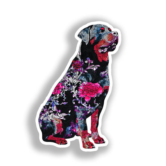 Rottweiler Dog Vinyl Decal Sticker for Car, Laptop, Tumbler and more # A018228-4" x 4"