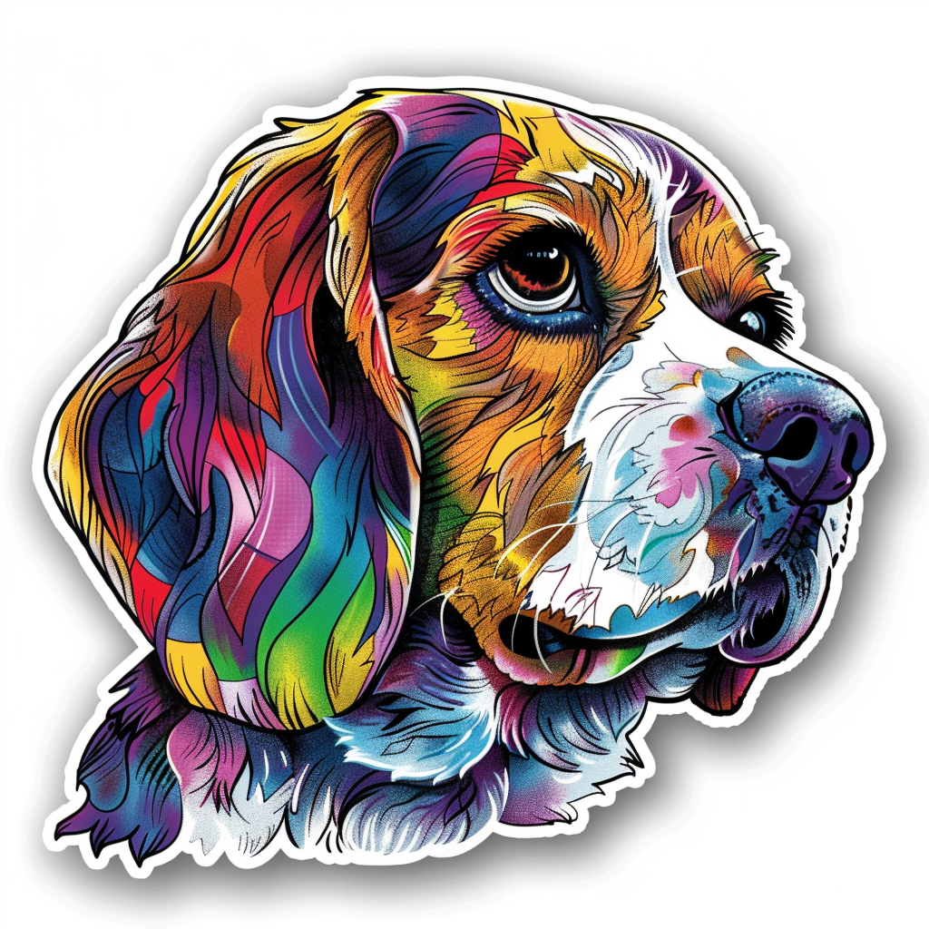 Beagle dog Vinyl Decal Sticker for Car, Laptop, Tumbler and more # F012018