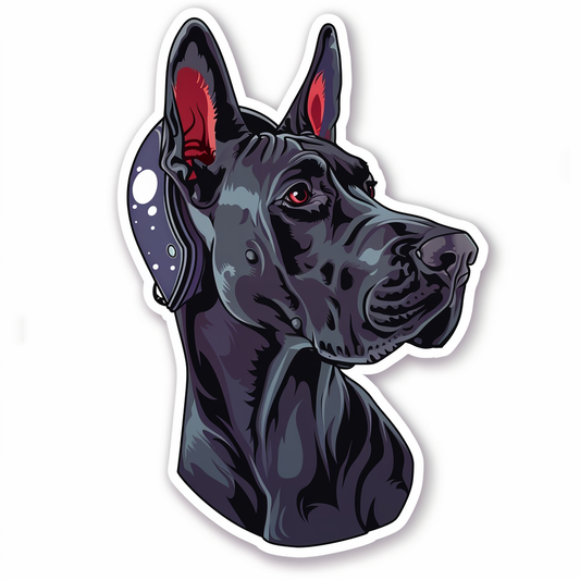 Great Dane Dog Expressive surreal Vinyl Decal Sticker for Car, Laptop, Tumbler and more # F022790