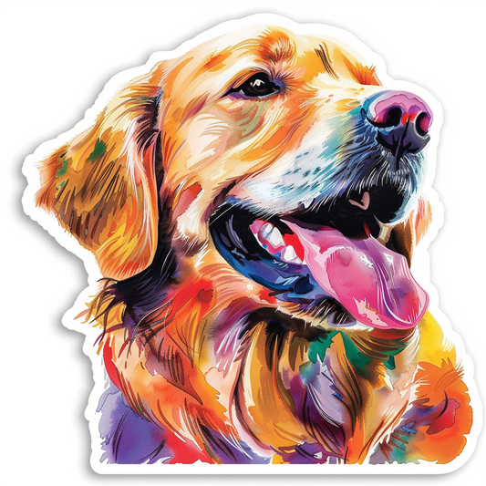 Golden Retriever Dog Vinyl Decal Sticker for Car, Laptop, Tumbler and more # F010547