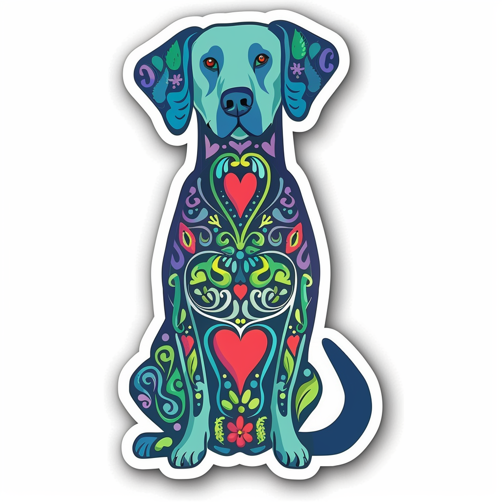 Great Dane Dog Expressive surreal Vinyl Decal Sticker for Car, Laptop, Tumbler and more # F022842