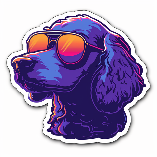 Poodle Dog cyber punk Vinyl Decal Sticker for Car, Laptop, Tumbler and more # F012602