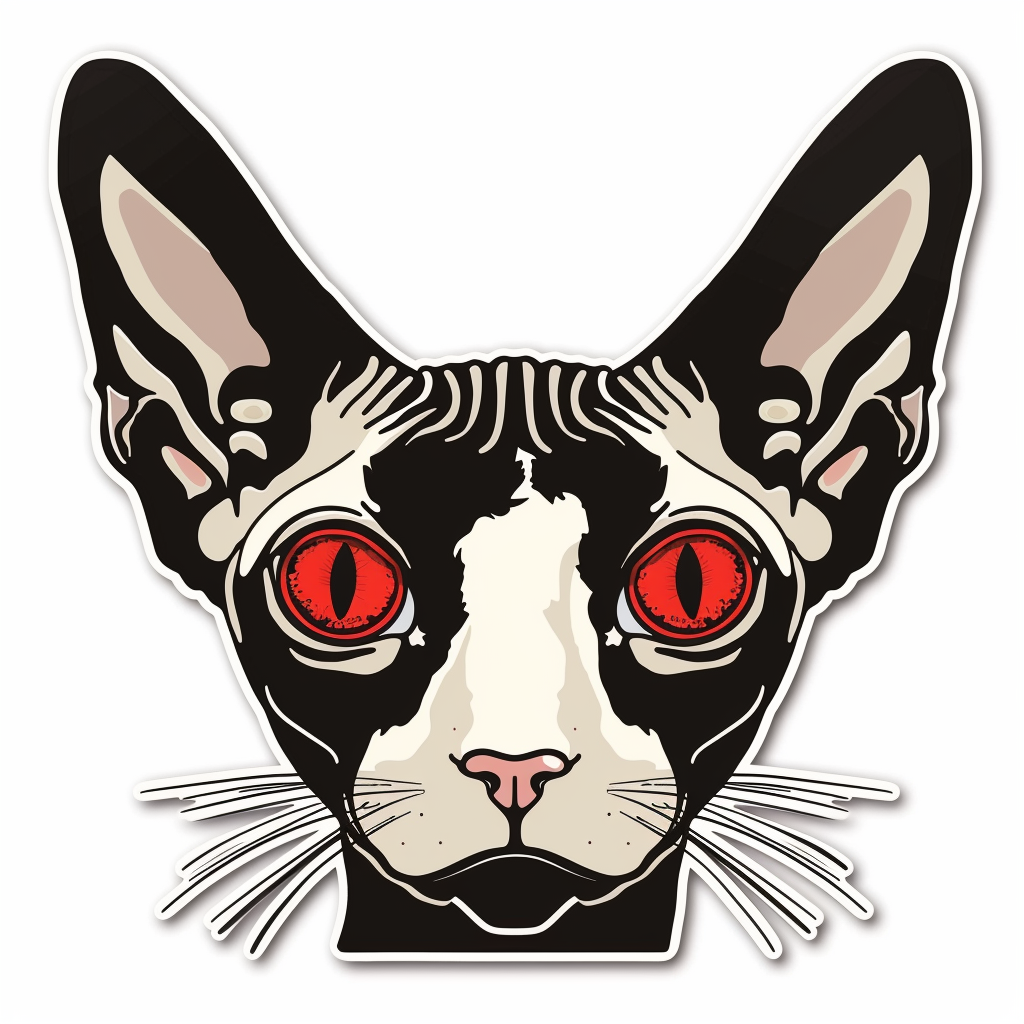 Sphynx Cat Vinyl Decal Sticker for Car, Laptop, Tumbler and more # F010086