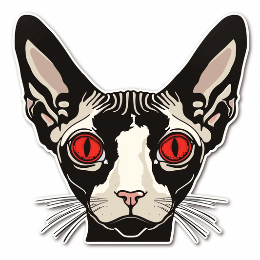 Sphynx Cat Vinyl Decal Sticker for Car, Laptop, Tumbler and more # F010086