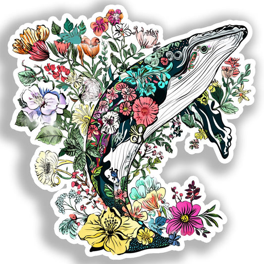 Whale   Vinyl Decal Sticker for Car, Laptop, Tumbler and more # A018362-4" x 4"