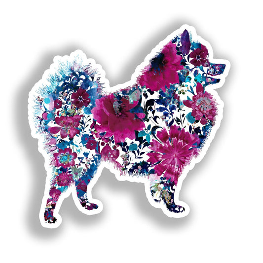Pomeranian Dog Vinyl Decal Sticker for Car, Laptop, Tumbler and more # A017437-4" x 4"