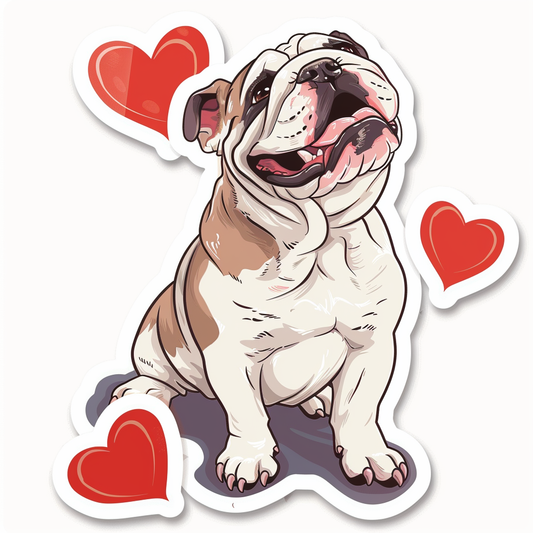 Bulldog Dog majestic Expressive surreal Vinyl Decal Sticker for Car, Laptop, Tumbler and more # F017454