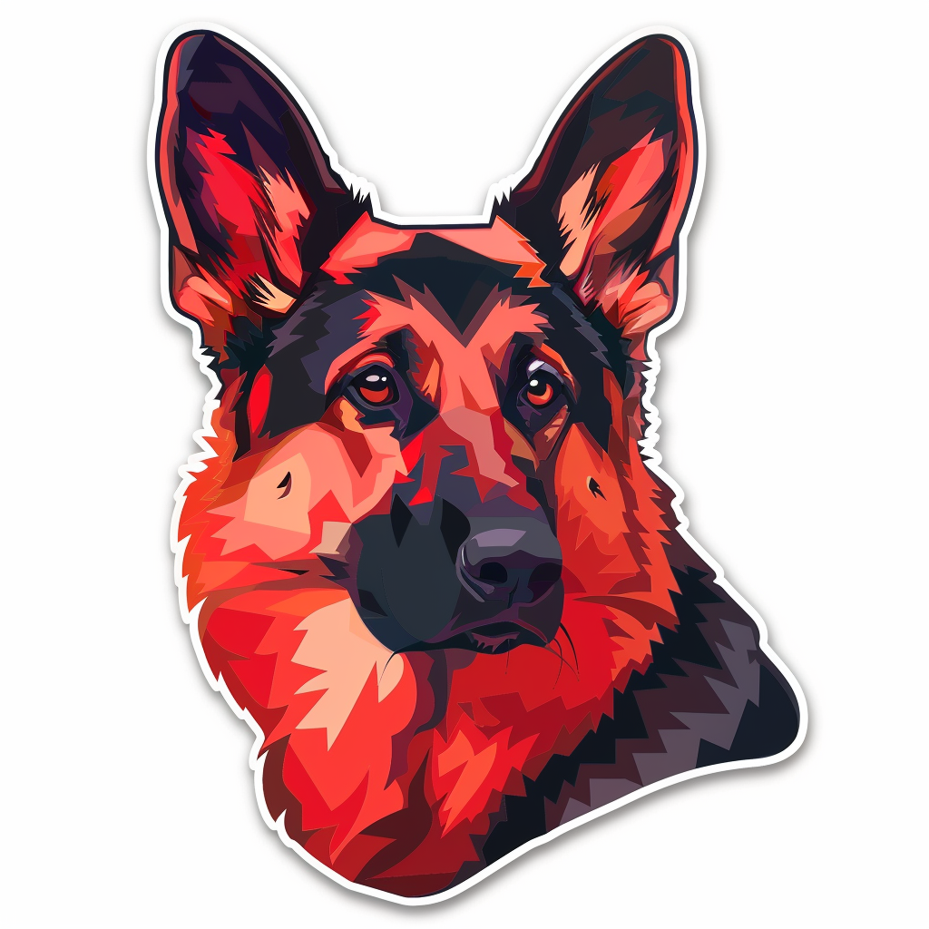 German Shepherd Dog Vinyl Decal Sticker for Car, Laptop, Tumbler and more # F011424