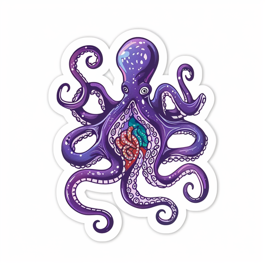 Octopus Vinyl Decal Sticker for Car, Laptop, Tumbler and more # F015712-4" x 4"