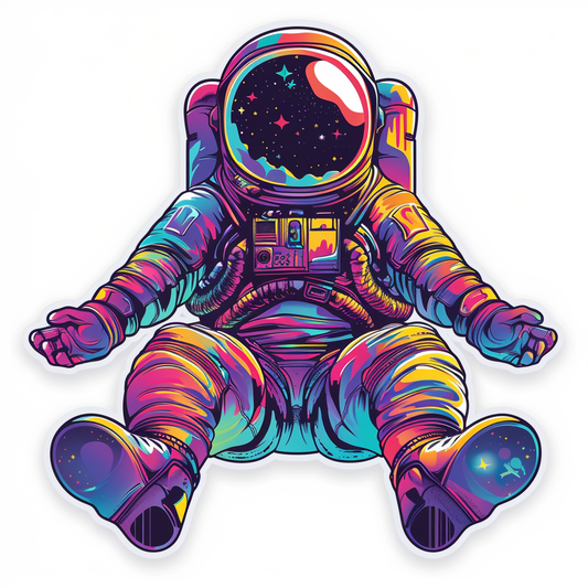 Sticker of a Astronaut majestic Expressive surreal Vinyl Decal Sticker for Car, Laptop, Tumbler and more # F016877