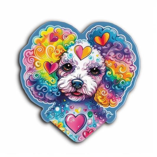 Poodle Dog heartcore Vinyl Decal Sticker for Car, Laptop, Tumbler and more # F012318