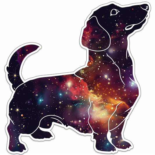 Dachshund Dog galaxy Vinyl Decal Sticker for Car, Laptop, Tumbler and more # F012939