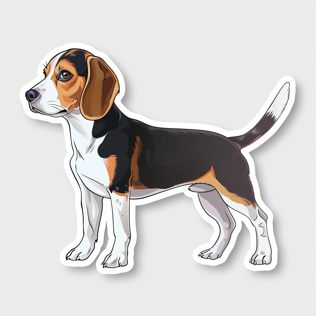 Beagle dog Vinyl Decal Sticker for Car, Laptop, Tumbler and more # F012163