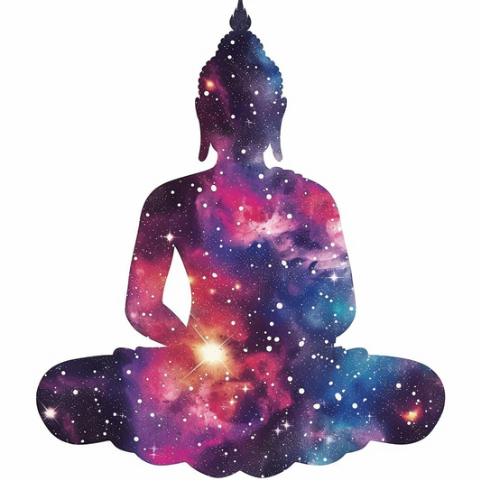 Sticker of a Buddha galaxy majestic Expressive surreal Vinyl Decal Sticker for Car, Laptop, Tumbler and more # F017245