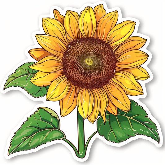 Sunflower flower majestic Expressive surreal Vinyl Decal Sticker for Car, Laptop, Tumbler and more # F023130