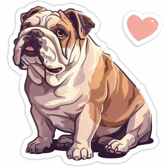 Bulldog Dog majestic Expressive surreal Vinyl Decal Sticker for Car, Laptop, Tumbler and more # F017411