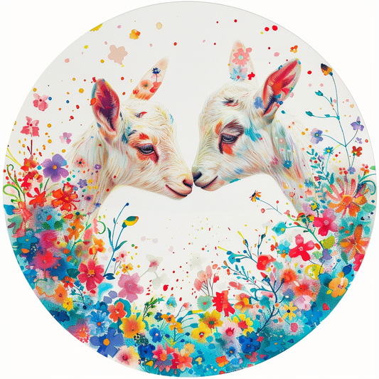 Goat majestic Expressive surreal Vinyl Decal Sticker for Car, Laptop, Tumbler and more # F020562-4" x 4"