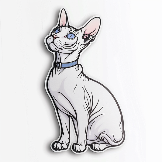 Sphynx Cat Vinyl Decal Sticker for Car, Laptop, Tumbler and more # F010014