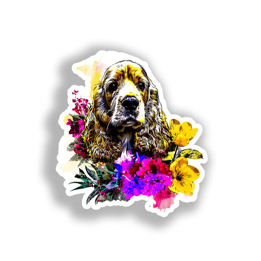 Cocker Spaniel Dog Vinyl Decal Sticker for Car, Laptop, Tumbler and more # A019794-4" x 4"