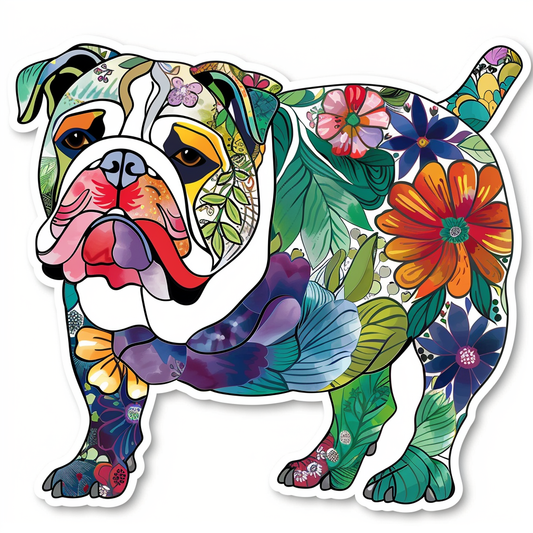 Bulldog Dog majestic Expressive surreal Vinyl Decal Sticker for Car, Laptop, Tumbler and more # F017597