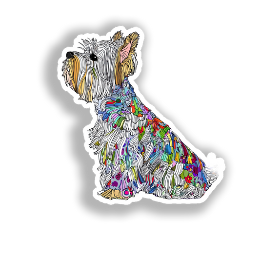 Yorkshire Terrier Dog Vinyl Decal Sticker for Car, Laptop, Tumbler and more # A017152-4" x 4"