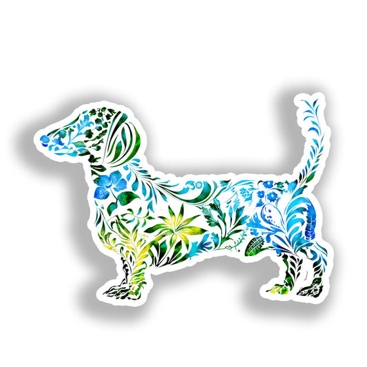 Dachshund Dog Vinyl Decal Sticker for Car, Laptop, Tumbler and more # A019764-4" x 4"