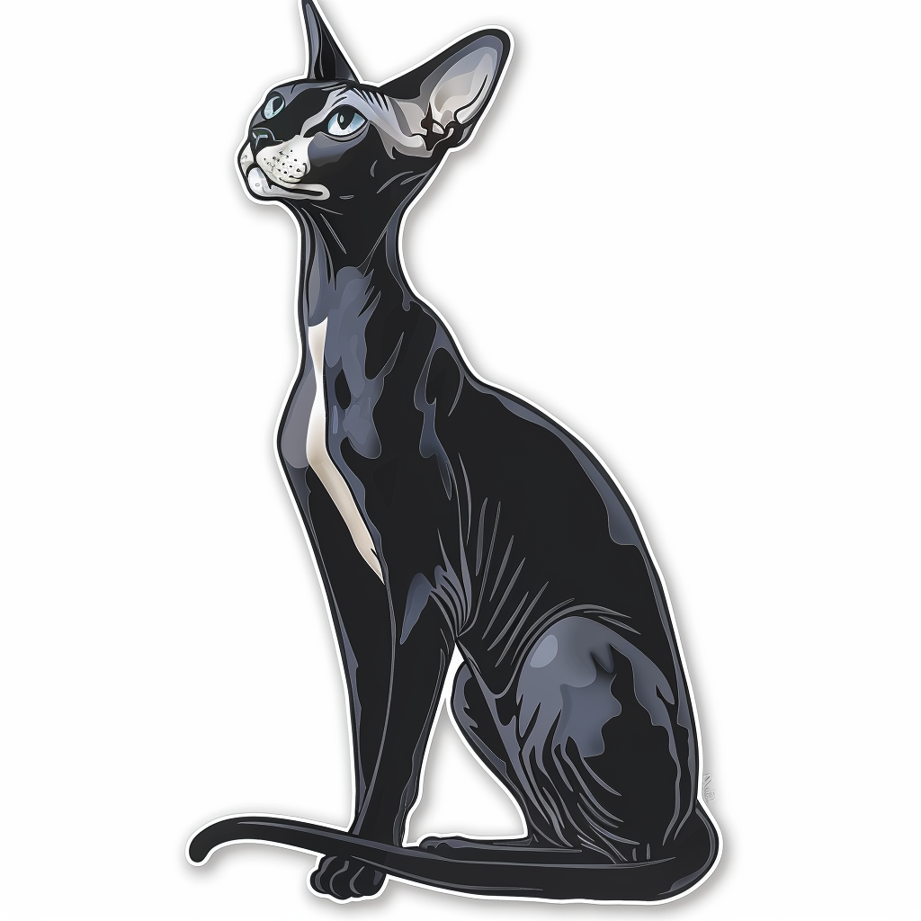 Sphynx Cat Vinyl Decal Sticker for Car, Laptop, Tumbler and more # F010046