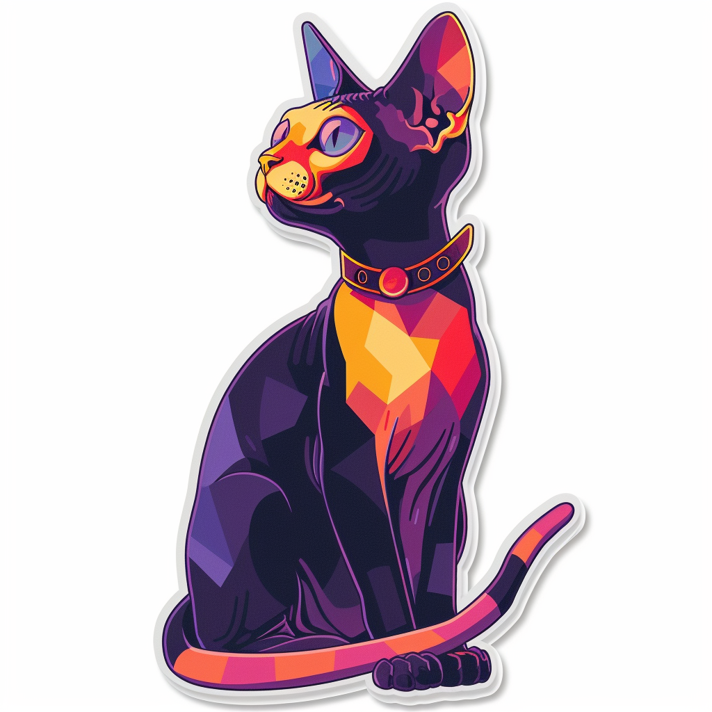 Sphynx Cat Vinyl Decal Sticker for Car, Laptop, Tumbler and more # F010080