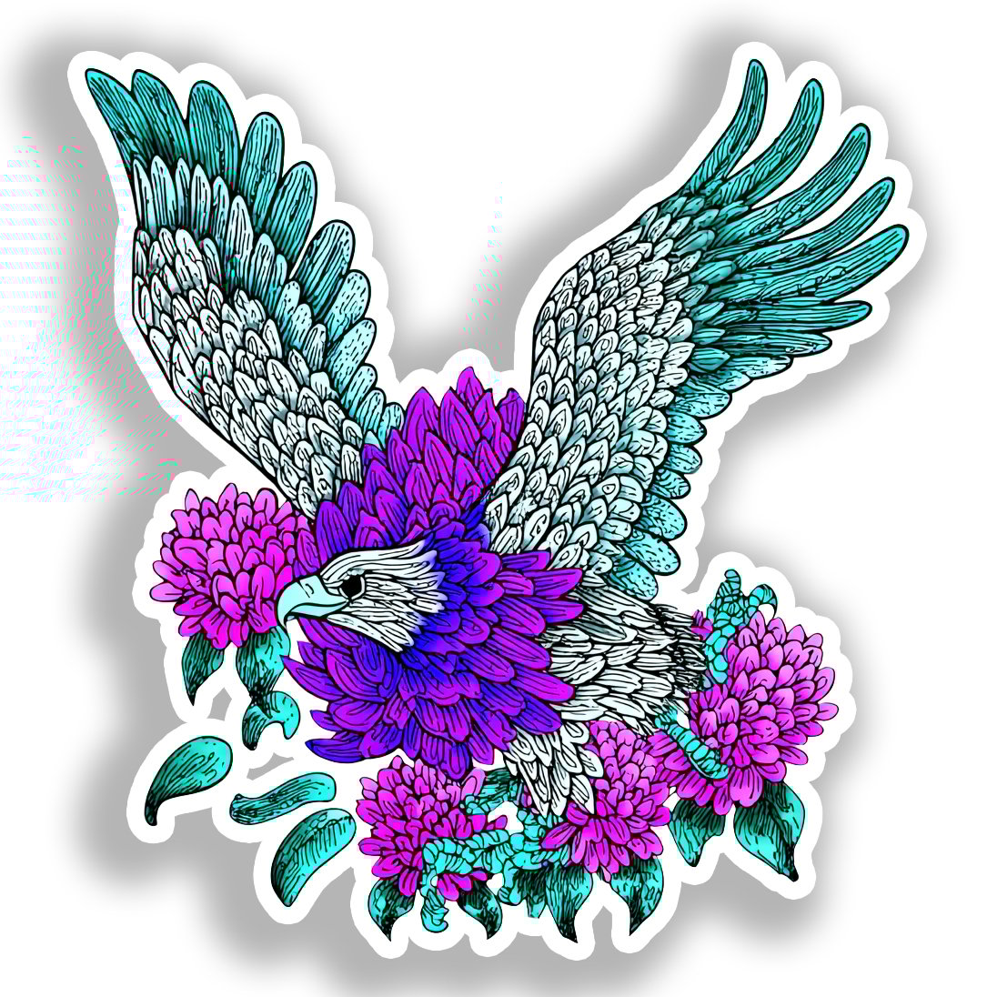 Eagle Vinyl Decal Sticker for Car, Laptop, Tumbler and more # A018535-4" x 4"