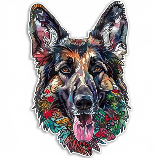 German Shepherd Dog Vinyl Decal Sticker for Car, Laptop, Tumbler and more # F011373