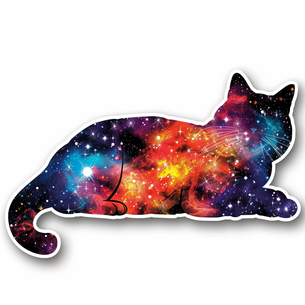 American Shorthair Cat majestic Expressive surreal Vinyl Decal Sticker for Car, Laptop, Tumbler and more # F018897