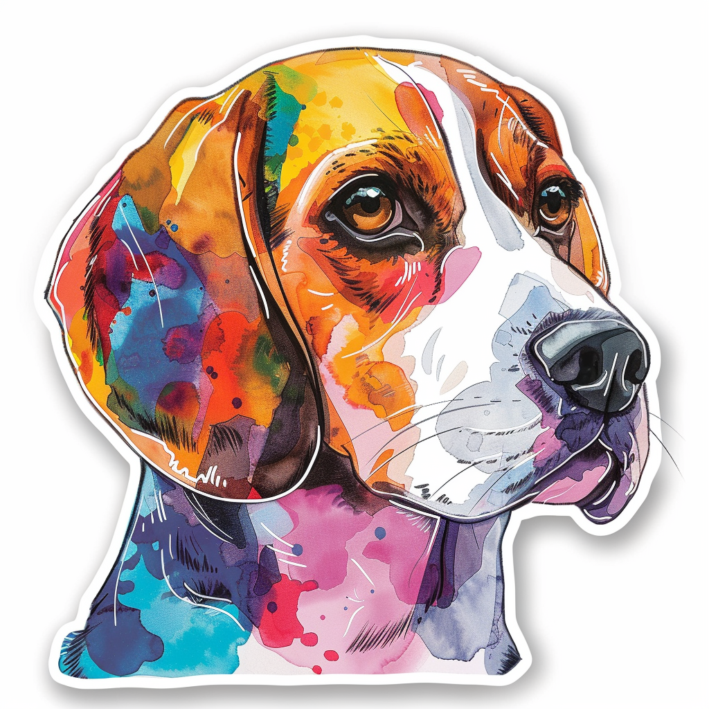 Beagle dog Vinyl Decal Sticker for Car, Laptop, Tumbler and more # F012094