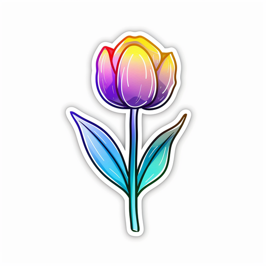 Sticker of a Tulip flower Vinyl Decal Sticker for Car, Laptop, Tumbler and more # F023485