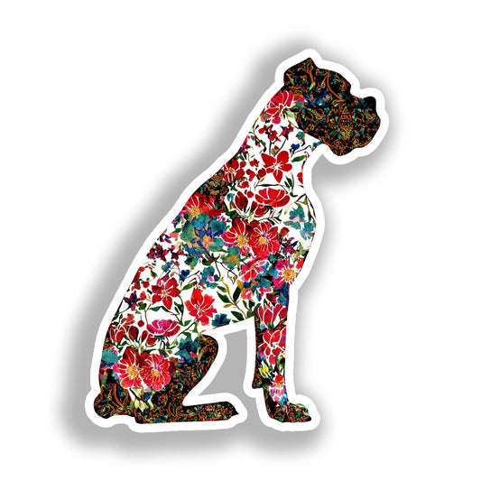 Boxer Dog Vinyl Decal Sticker for Car, Laptop, Tumbler and more # A018973-4" x 4"