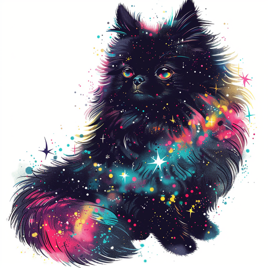 Sticker of a Pomeranian Dog galaxy majestic Expressive surreal Vinyl Decal Sticker for Car, Laptop, Tumbler and more # F013917