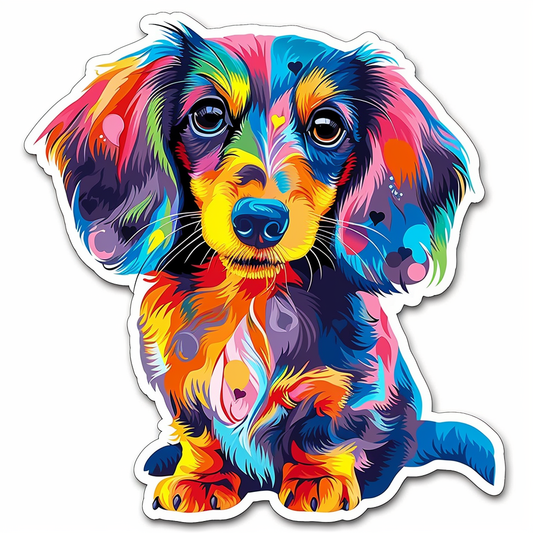 Dachshund Dog Heartcore Vinyl Decal Sticker for Car, Laptop, Tumbler and more # F012839
