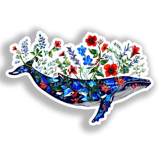 Whale   Vinyl Decal Sticker for Car, Laptop, Tumbler and more # A019087-4" x 4"