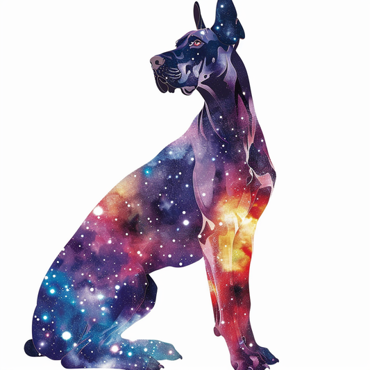 Adorable Great Dane Dog Expressive surreal Vinyl Decal Sticker for Car, Laptop, Tumbler and more # F017974
