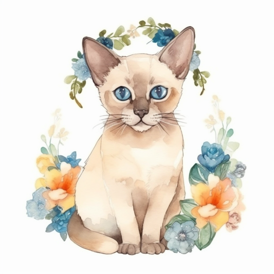 Burmese Cat Vinyl Decal Sticker for Car, Laptop, Tumbler and more # F010746