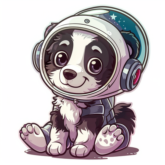 Sticker of a Border Collie Dog majestic Expressive surreal Vinyl Decal Sticker for Car, Laptop, Tumbler and more # F021912