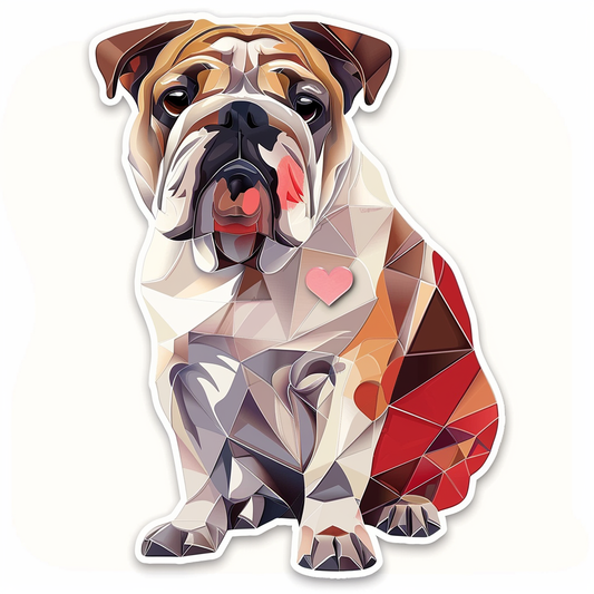 Bulldog Dog majestic Expressive surreal Vinyl Decal Sticker for Car, Laptop, Tumbler and more # F017452