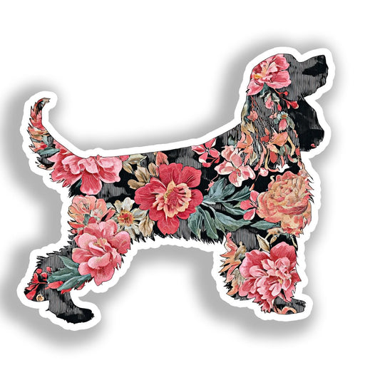Cocker Spaniel Dog Vinyl Decal Sticker for Car, Laptop, Tumbler and more # A019789-4" x 4"