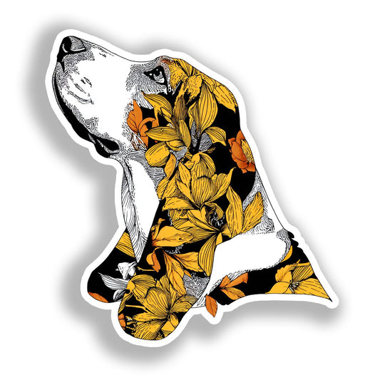 Basset Hound Dog Vinyl Decal Sticker for Car, Laptop, Tumbler and more # A018706-4" x 4"