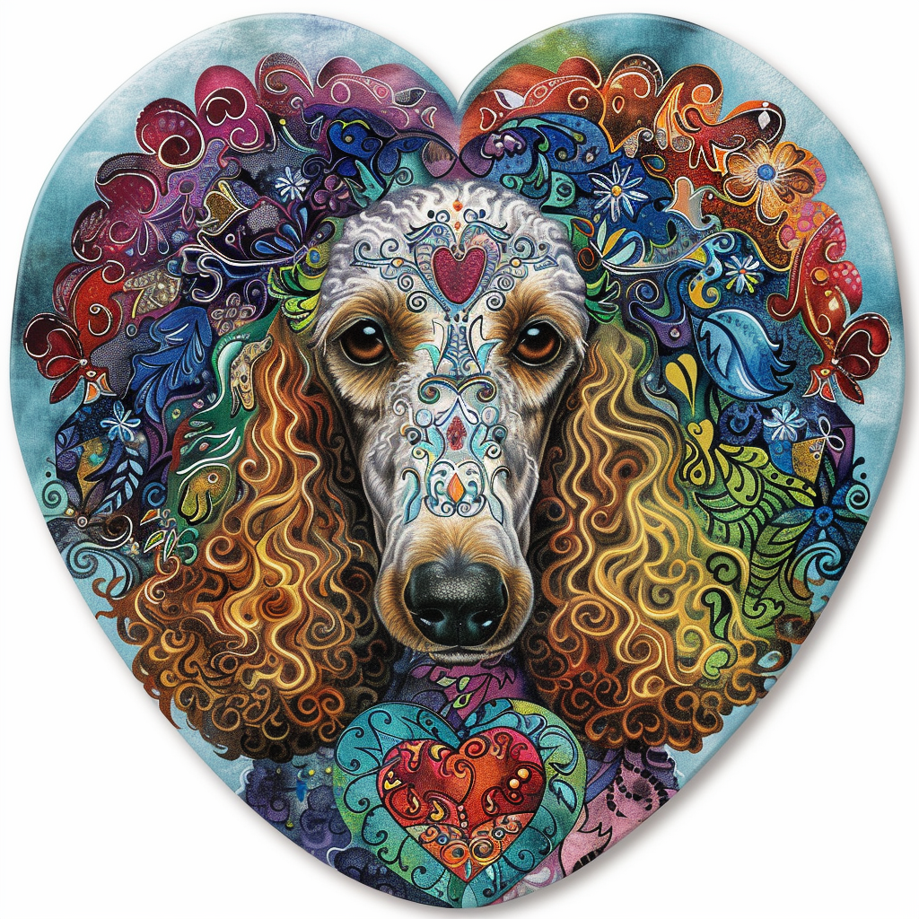 Poodle Dog heartcore Vinyl Decal Sticker for Car, Laptop, Tumbler and more # F012309