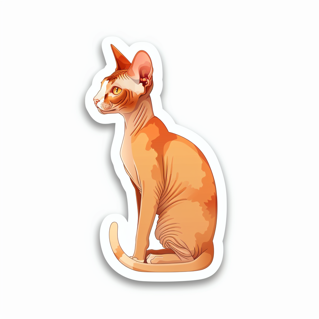 Sphynx Cat Vinyl Decal Sticker for Car, Laptop, Tumbler and more # F09999