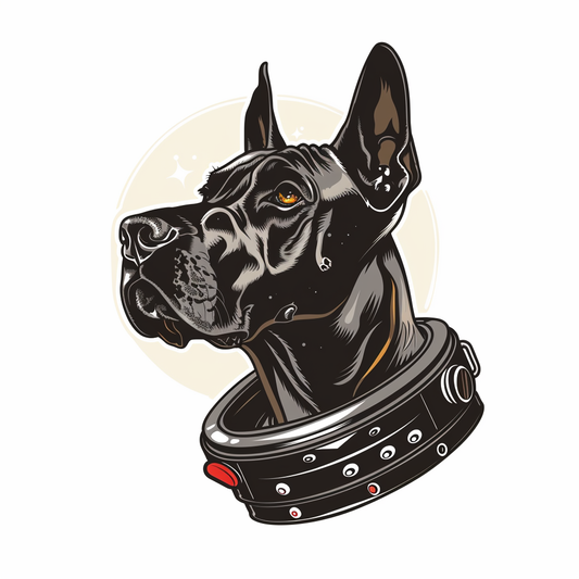 Great Dane Dog Expressive surreal Vinyl Decal Sticker for Car, Laptop, Tumbler and more # F022681