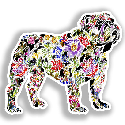 Bulldog English Dog Vinyl Decal Sticker for Car, Laptop, Tumbler and more # A018932-4" x 4"