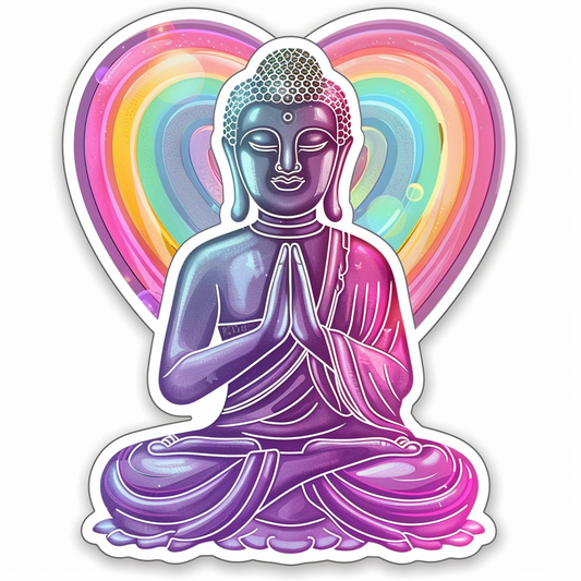 Sticker of a Buddha majestic Expressive surreal Vinyl Decal Sticker for Car, Laptop, Tumbler and more # F017215